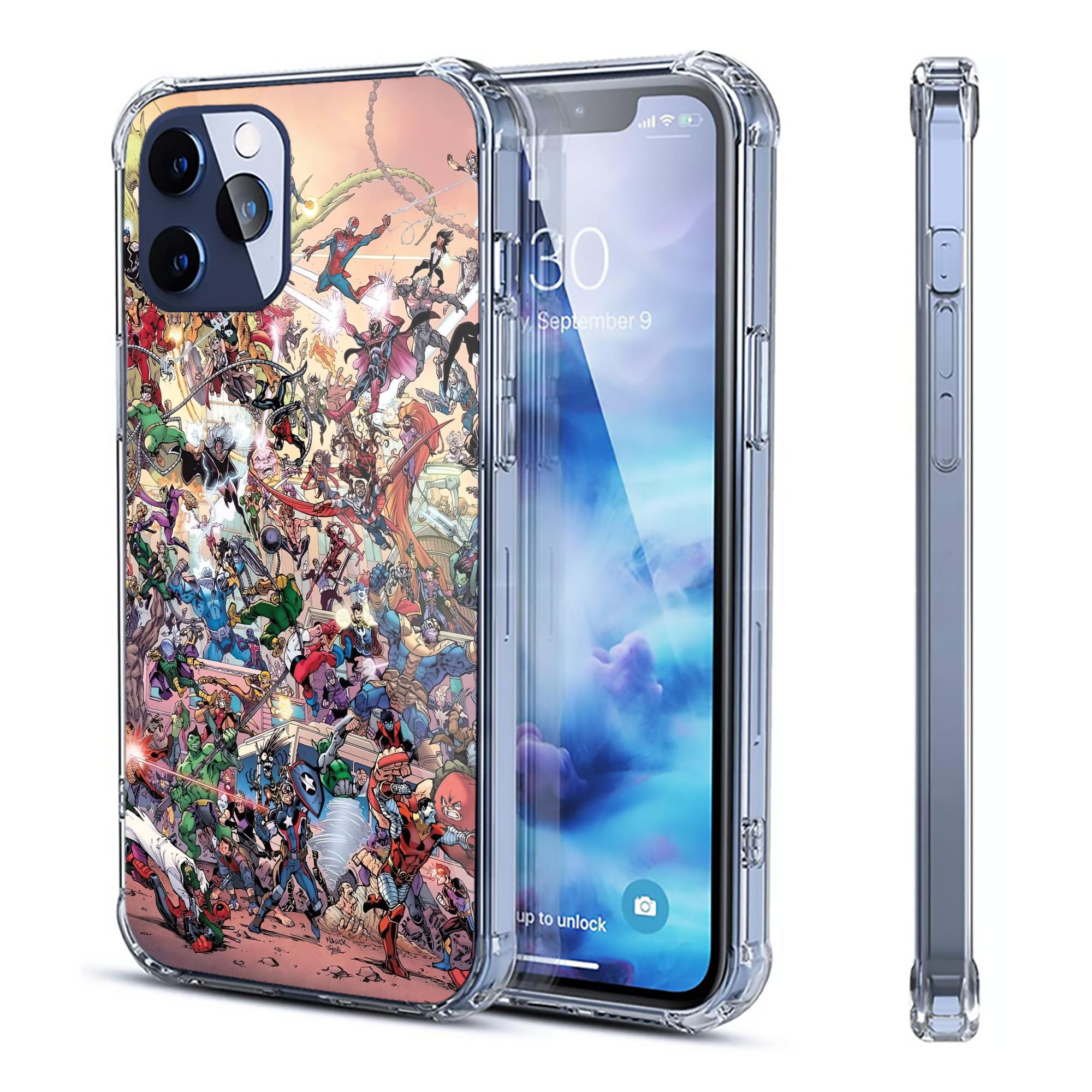 （画像用） Spider Man スパイダーマン 【iPhone 12シリーズ対応】透明スマホケース（クリアソフトケース）